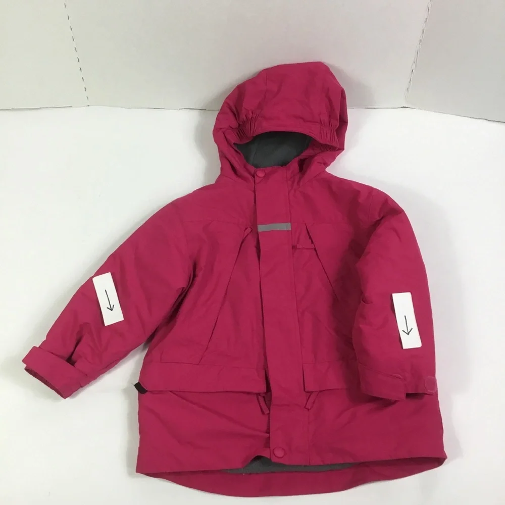 Lands End kids Coat Pink Size S zip up ‎ snap